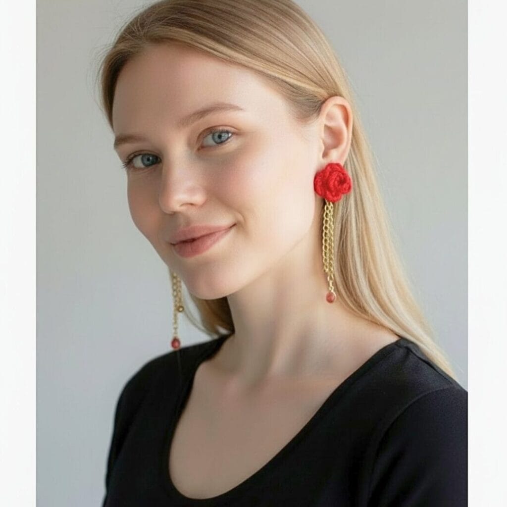 Σκουλαρίκι Τριαντάφυλλο